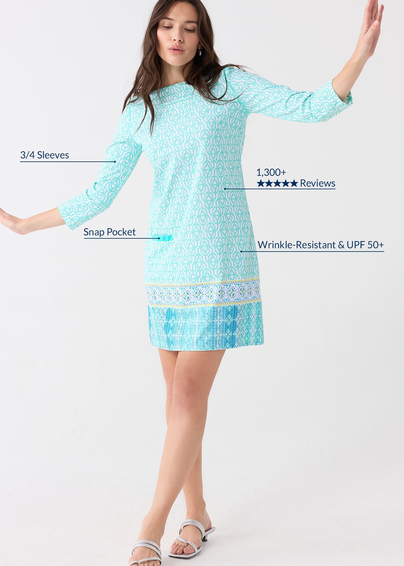 Coastal Cottage Cabana Shift Dress