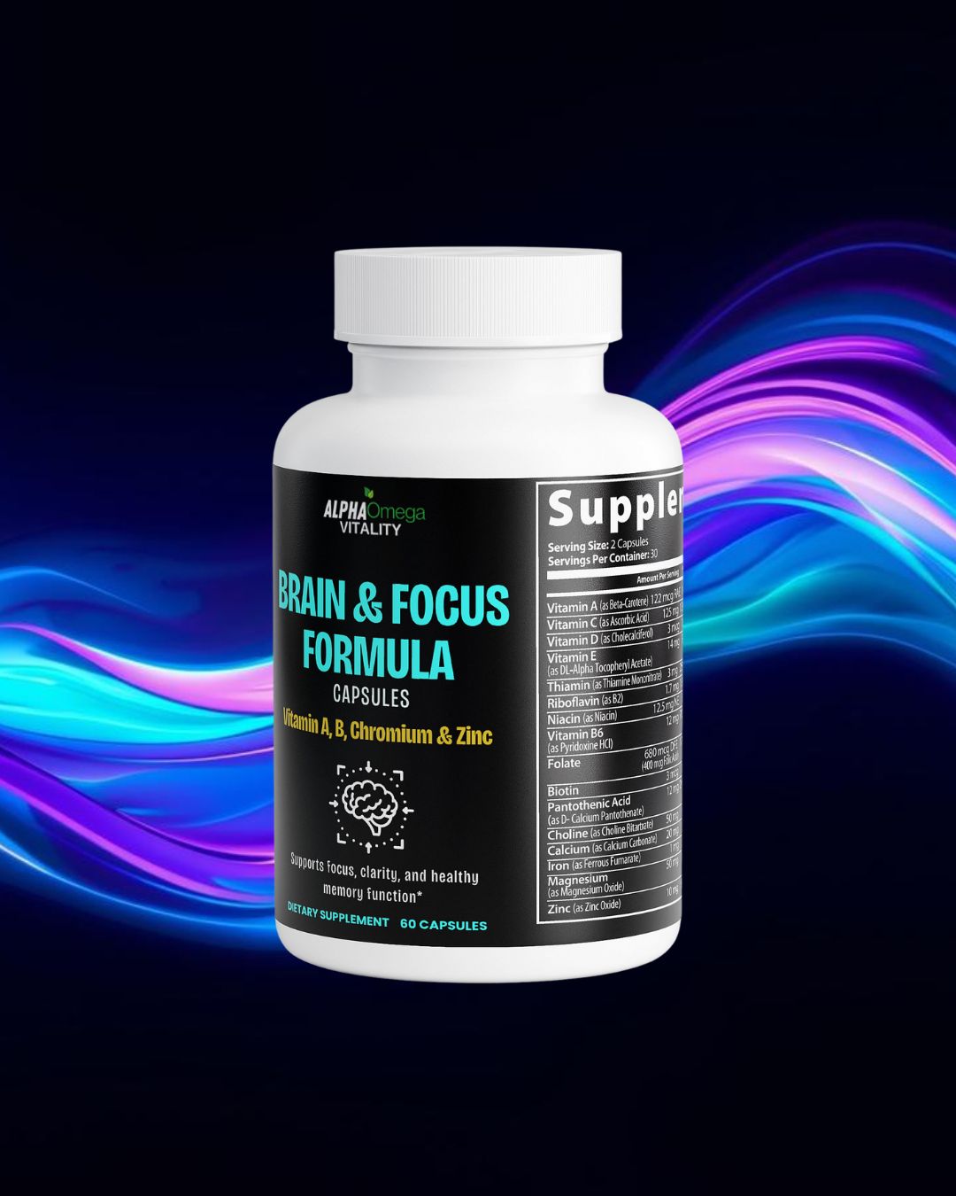 Brain & Focus Formula with A, B, Zinc and Chromium