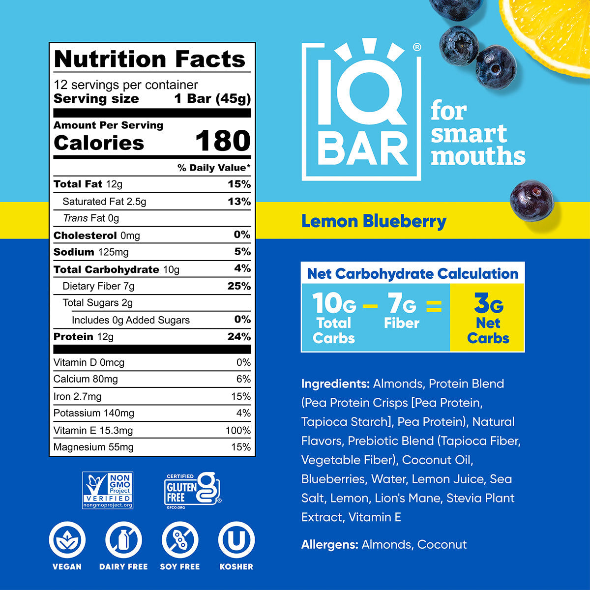 Lemon Blueberry (12 Bars)