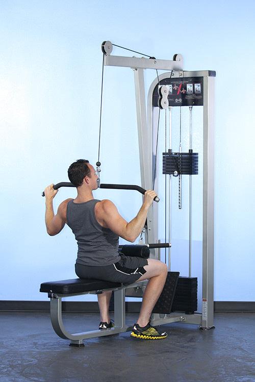 Dual Function Lat-Low Row Combo - Muscle D Fitness -  Seated - Pin Selectorized - Commercial Grade