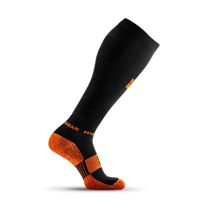 Tall Compression Socks (Black/Orange)