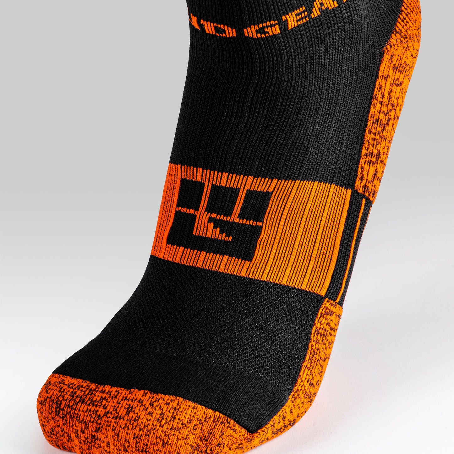 Tall Compression Socks (Black/Orange)