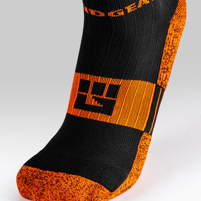 Tall Compression Socks (Black/Orange)