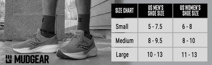 5" Crew Height Trail Running Sock (Gray/Black)