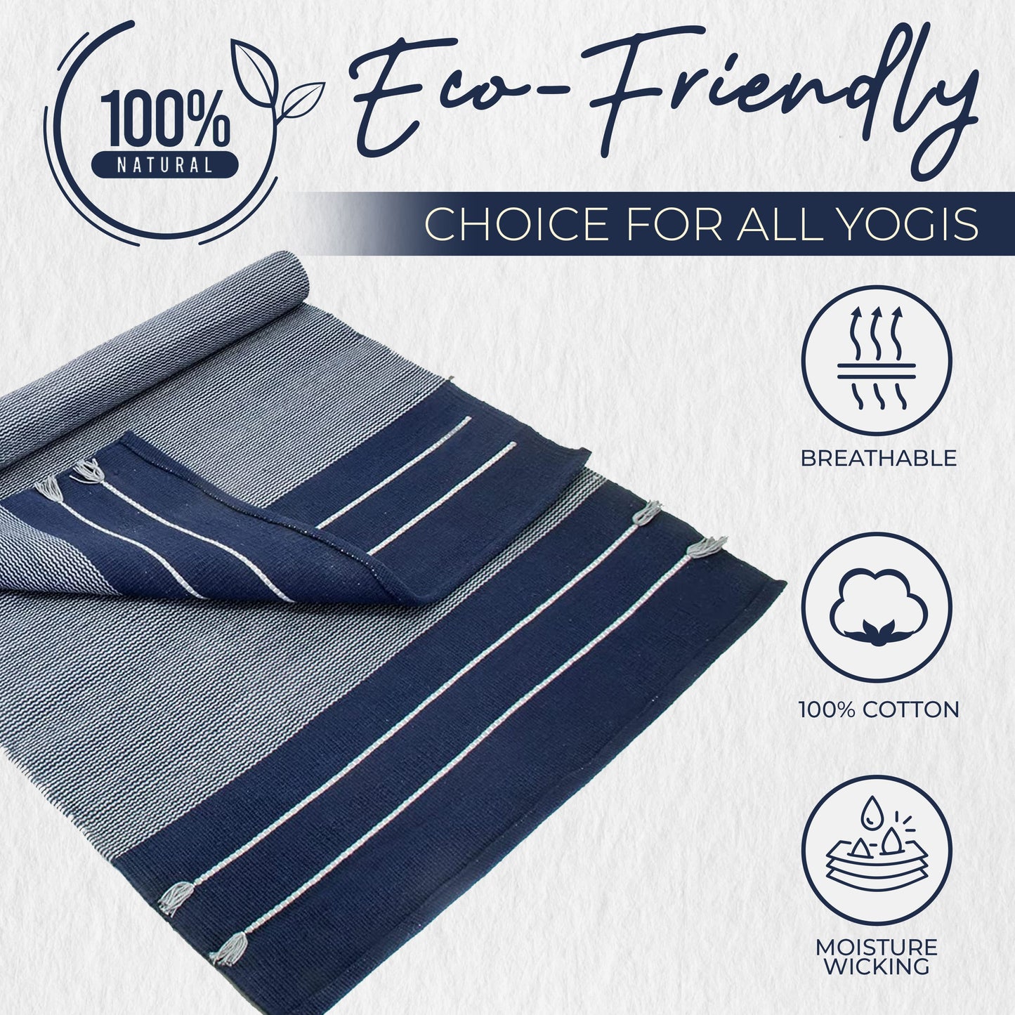Organic & Eco-Friendly Cotton Yoga Mat
