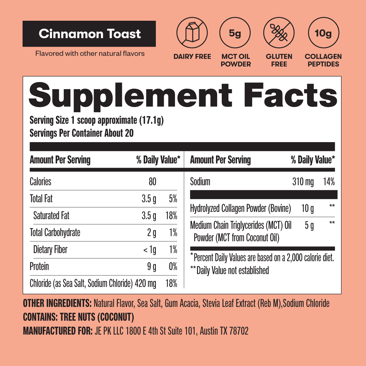 Grass-Fed Collagen Peptides & MCT Brain Boost