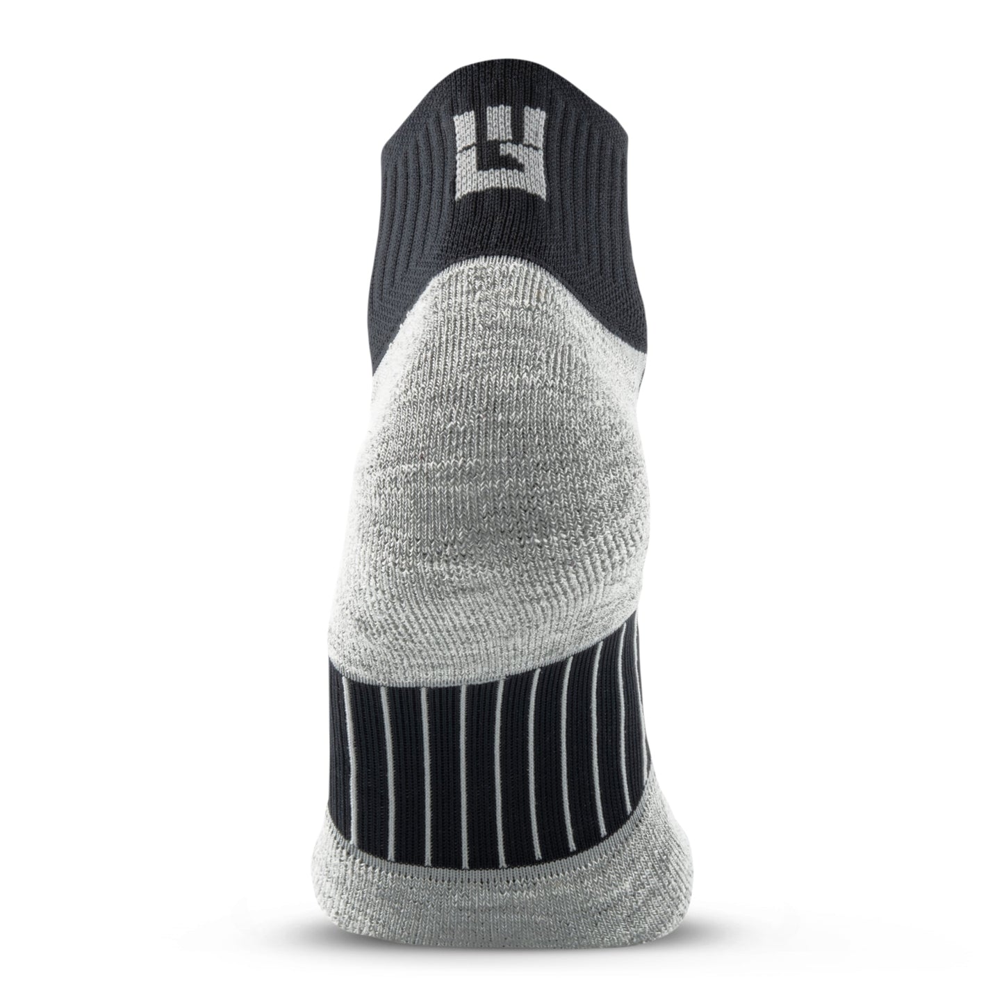 MudGear Quarter (¼) Crew Merino Wool Socks - Black/Gray (1 Pair)