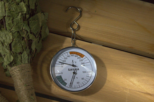 Wide-Range Sauna Thermometer/Hygrometer | Accurate Sauna Thermometer