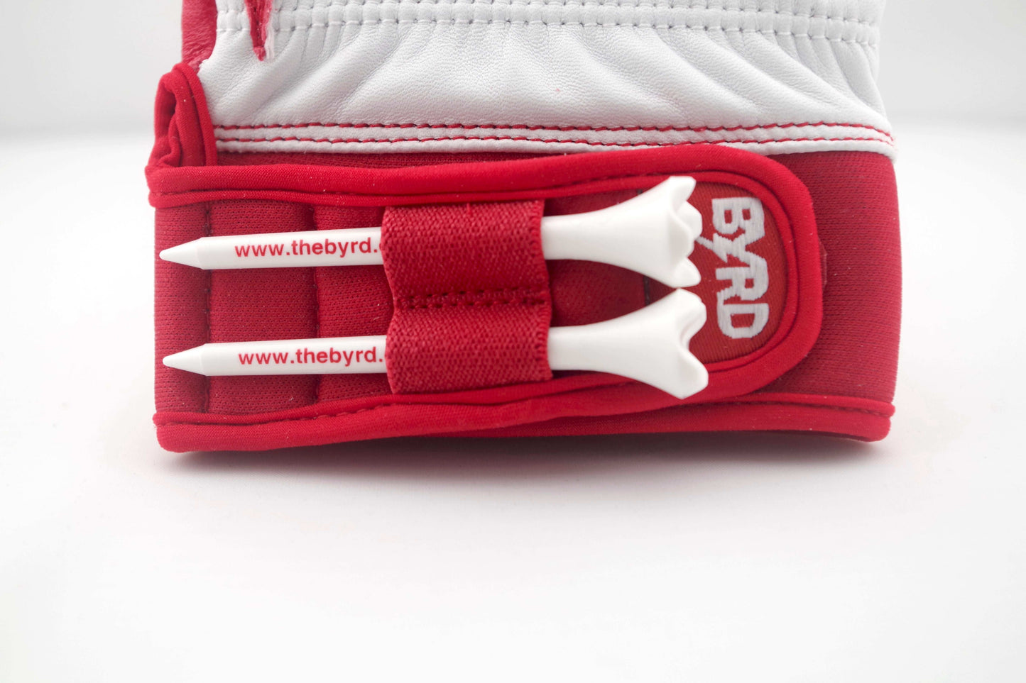 THE BYRD GOLF GLOVE - White/Red