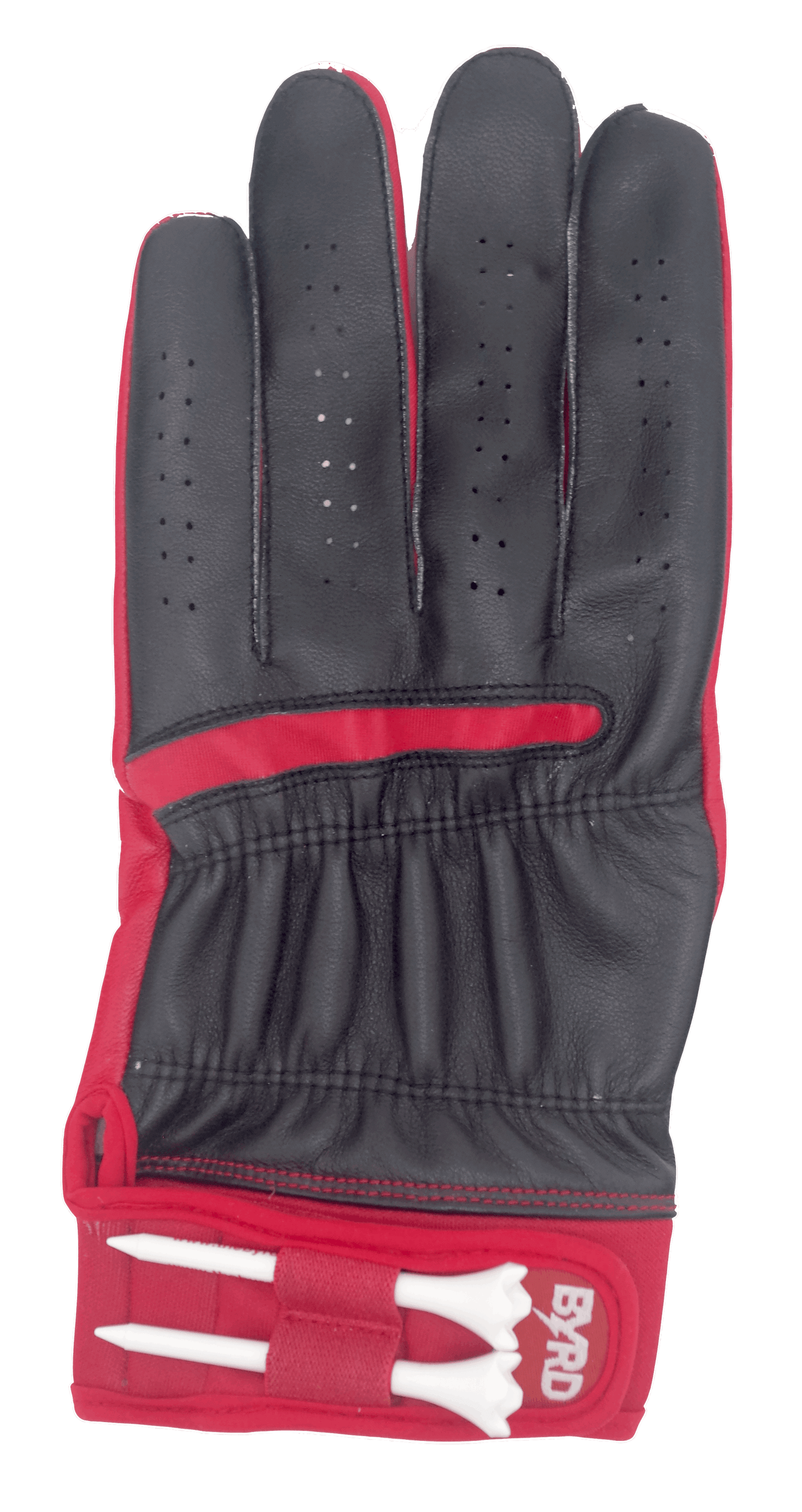 THE BYRD GOLF GLOVE - Black/Red
