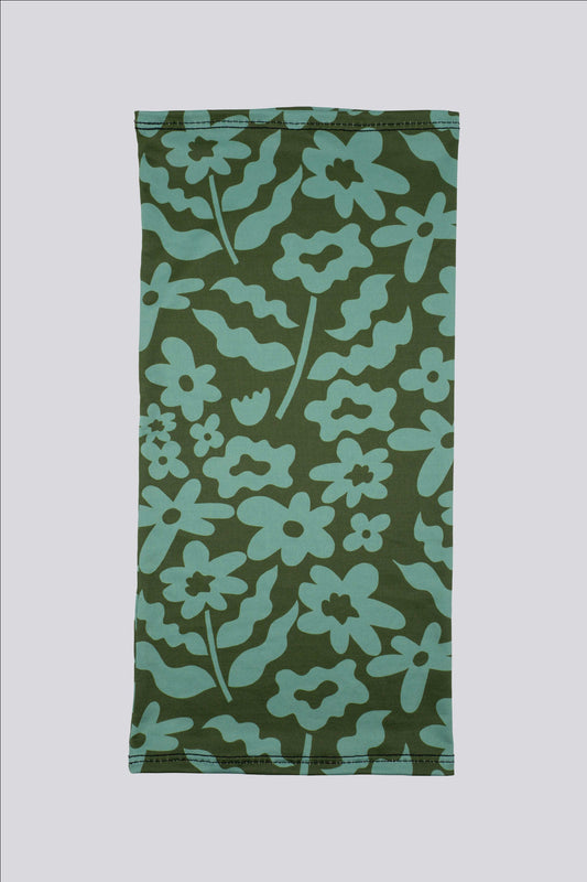 Teal Wildflower Neck Gaiter