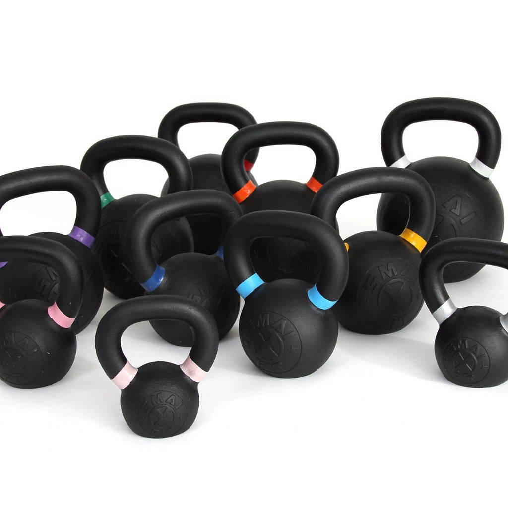 Cast Iron Kettlebell Set 9lb-40lb with Storage Rack