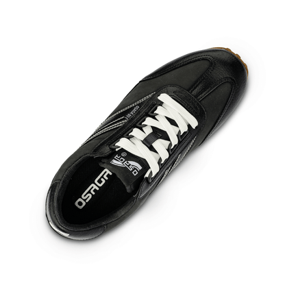 Osaga 80 Men's Black Leather Retro Sneaker
