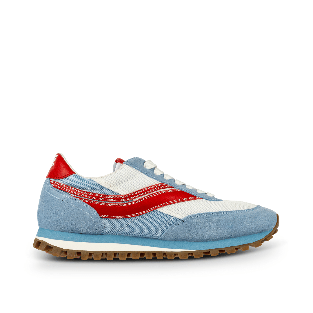 Osaga KT-26 Men's 70s Revival Retro Sneaker (Blue/Red/Gum)