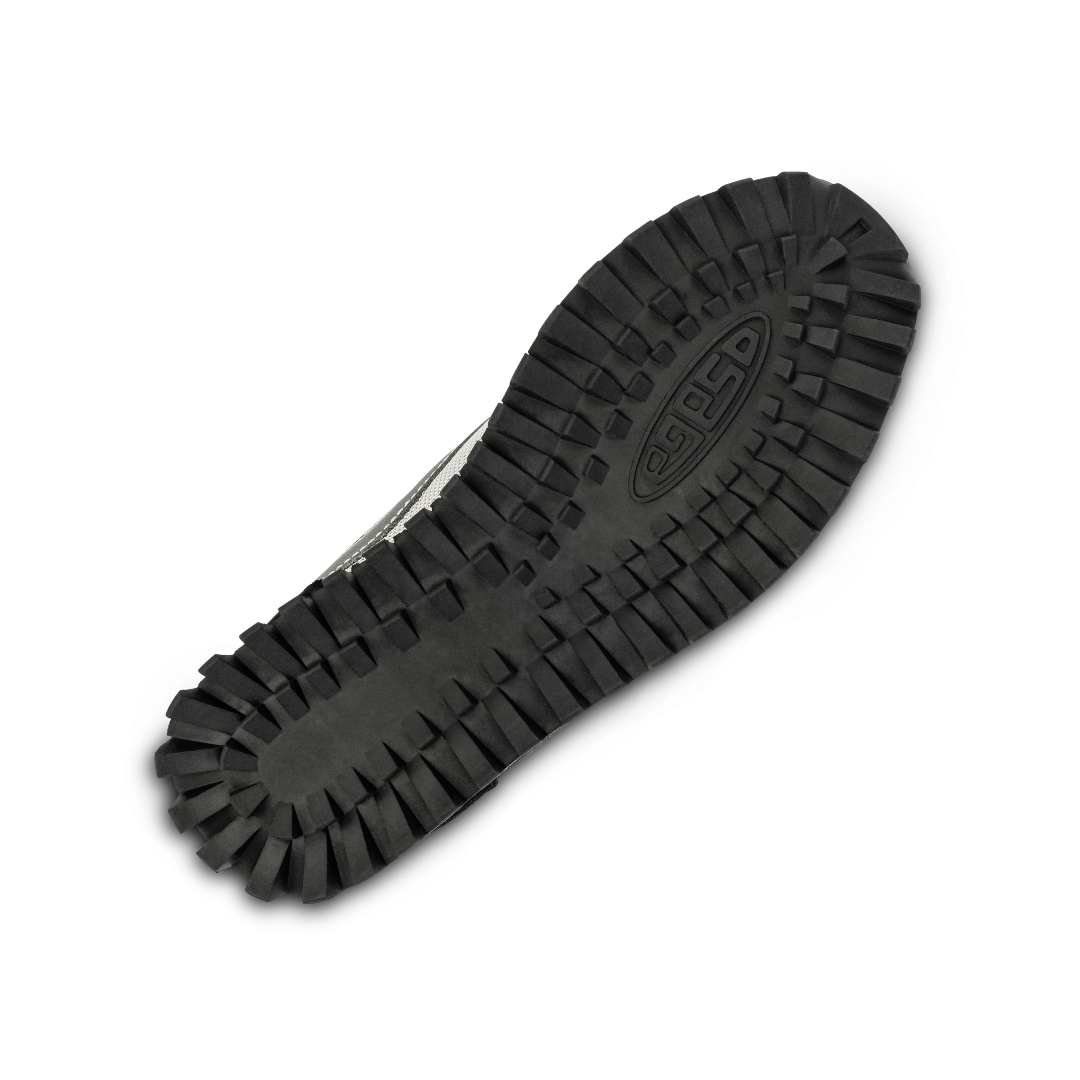 Osaga KT-26 Men's Monochrome Retro Sneaker (White/Black/Gray)