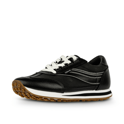 Osaga 80 Women's Black Leather Retro Sneaker
