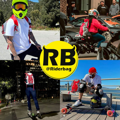 High Visibility Red Reflective Commuter Bike Backpack | Riderbag Reflektor35