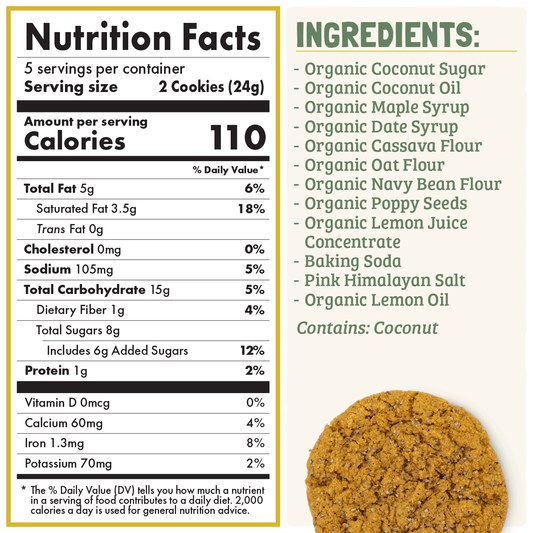 Skout Organic Lemon Poppyseed Soft Baked Cookies