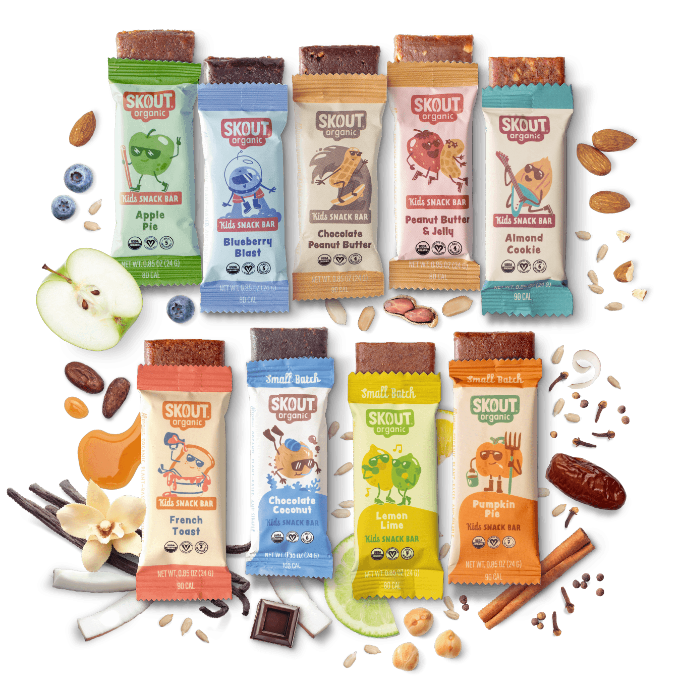 Skout Organic Small Batch Kids Bar Variety Pack - 36 Pack