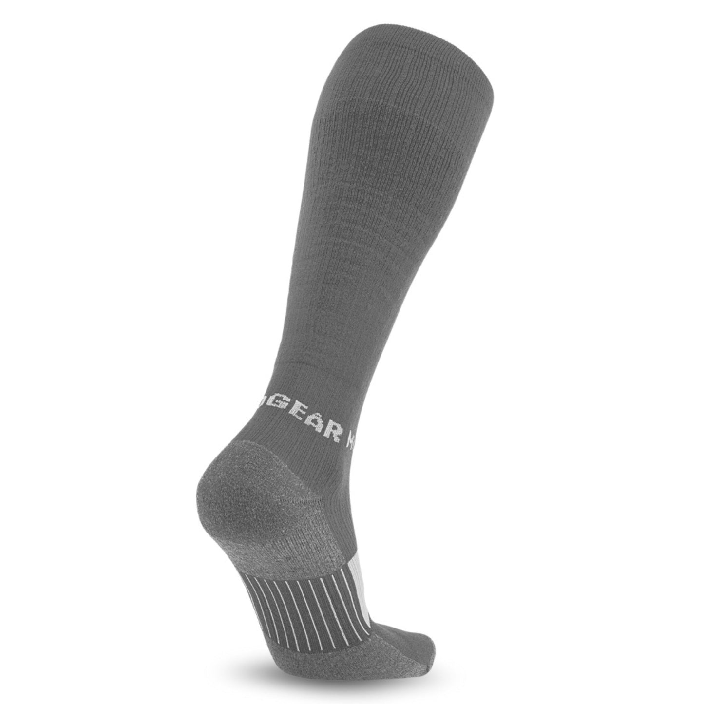 MudGear Tall Compression Merino Wool Socks - Gray/Light Gray (1 Pair)