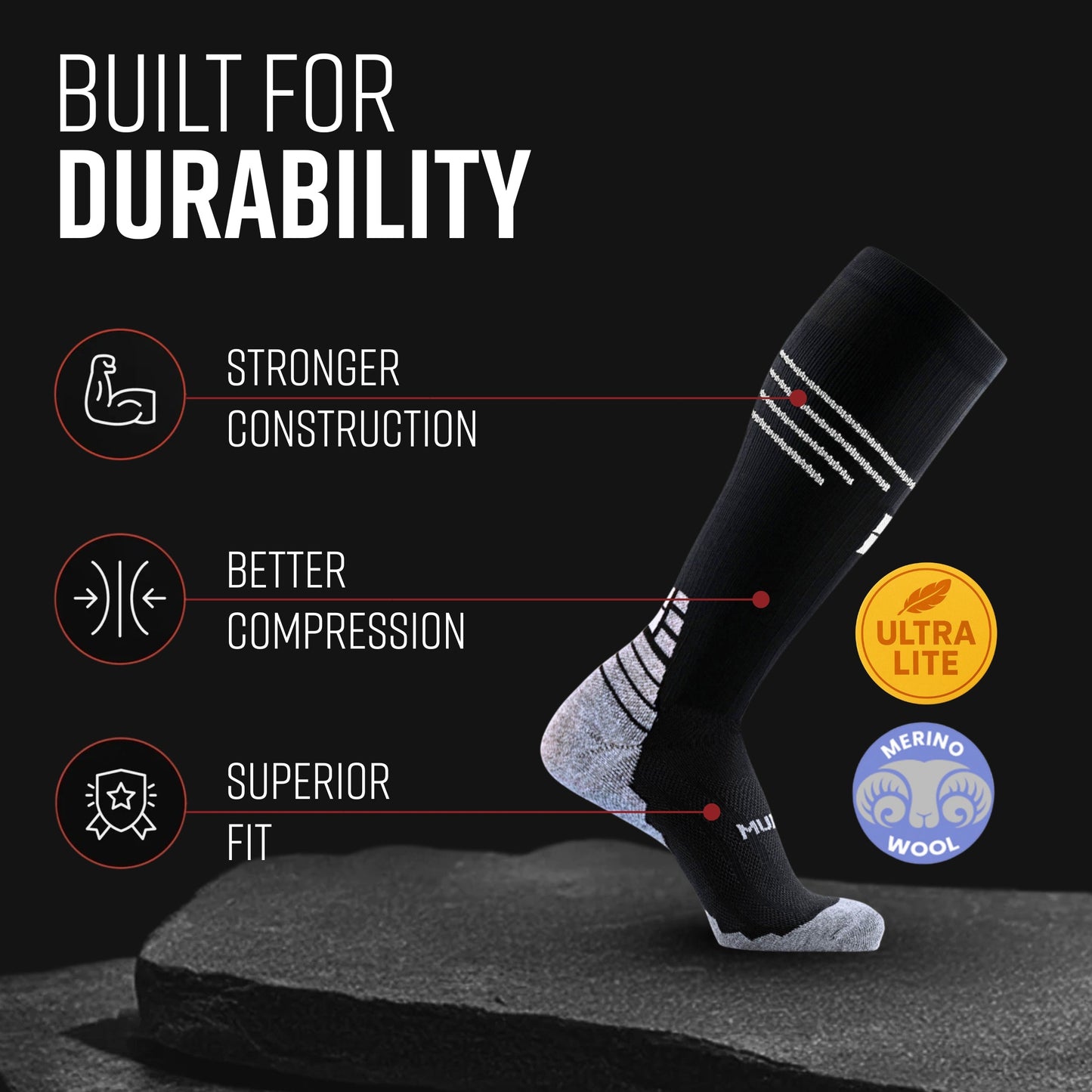 MudGear UltraLight Marathon - Ultra Distance Socks