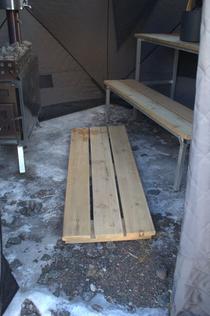 Cedar Flooring for Sauna Tent