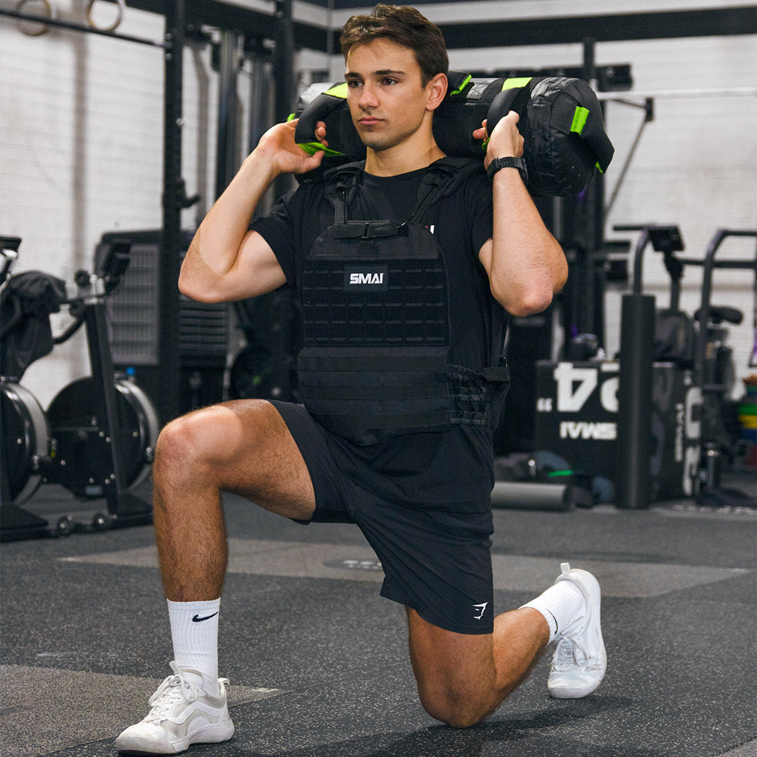 Weighted Vest Adjustable + Pair 5.5lbs/2.5kg +  Pair 11lbs/5kg + Pair 16.5lbs/7.5kg Plates